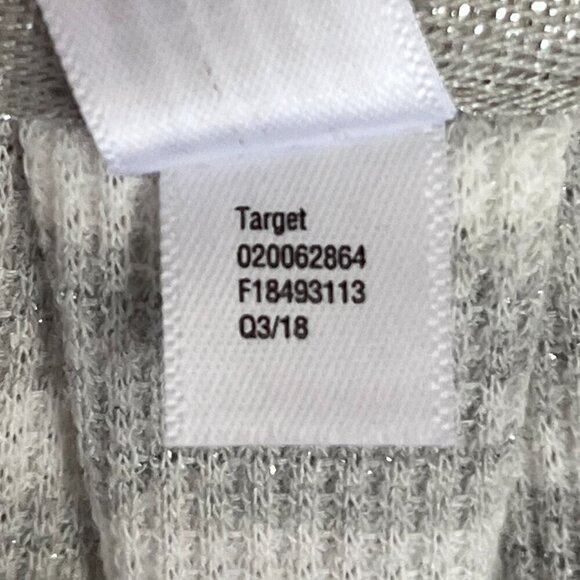 Gilligan & O'Malley Women's Thermal Pajama Top M Gray White Striped Long Sleeve - Picture 10 of 10